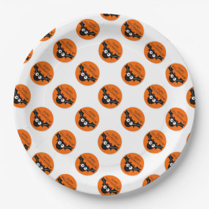 Halloween Paper Plates 9"/Bat