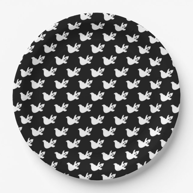 Halloween Paper Plates/Ghost Plate (Front)