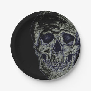 Halloween Paper Plates-Skull Plate