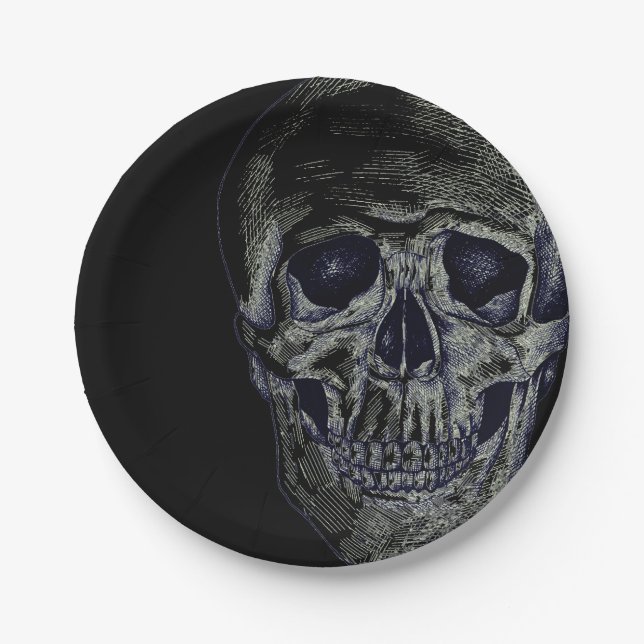 Halloween Paper Plates-Skull Plate (Front)