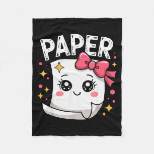 Halloween Paper Scissors Rock Matching Cute Paper  Fleece Blanket