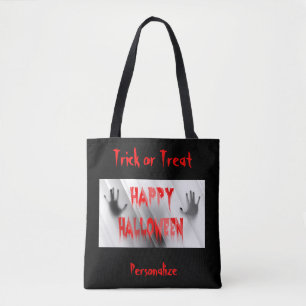 Halloween Paranormal Trick or Treat Candy Reusable Tote Bag