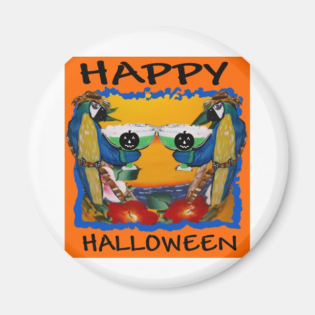 HALLOWEEN PARROTS MAGNET (Front)