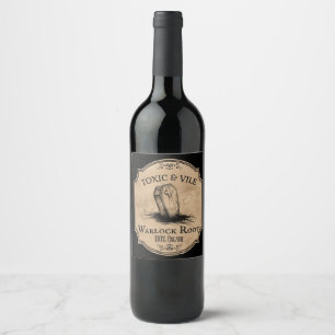 halloween party Apothecary potion coffin decor Wine Label