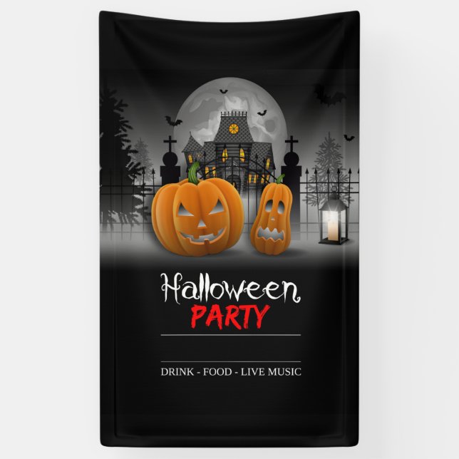 Halloween Party Banner (Vertical)