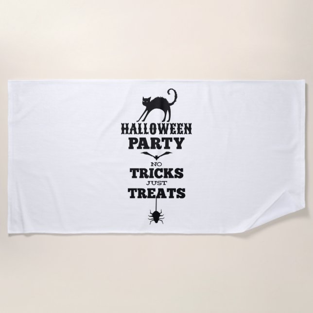 Halloween Party                                Beach Towel (Front)