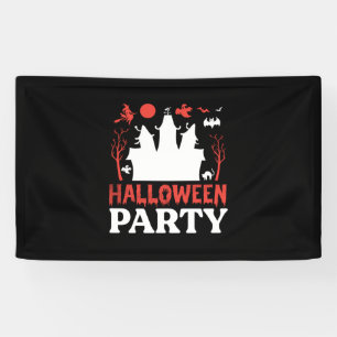 Halloween Party Birthday Banner
