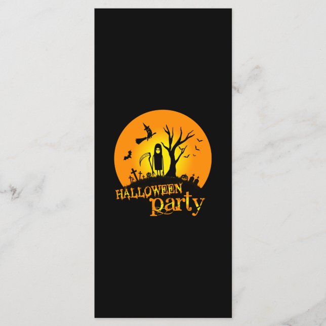 Halloween Party Birthday Menu (Front)