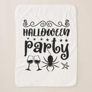 Halloween Party Birthday Sherpa Blanket