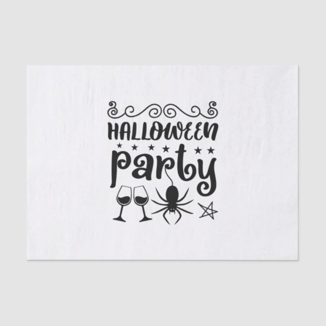 Halloween Party Birthday Tissue Paper (Front)