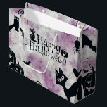 Halloween Party Black Cat Evil Pumpkins Scary Owls Large Gift Bag<br><div class="desc">Halloween Party Black Cat Evil Pumpkins Scary Owls Large Gift Bag. Unique,  beautiful,  stylish design. Easy to be personalized. Font style,  size and colours can be changed. Matching items are available.</div>