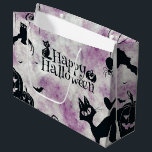 Halloween Party Black Cat Evil Pumpkins Scary Owls Large Gift Bag<br><div class="desc">Halloween Party Black Cat Evil Pumpkins Scary Owls Large Gift Bag. Unique,  beautiful,  stylish design. Easy to be personalized. Font style,  size and colours can be changed. Matching items are available.</div>