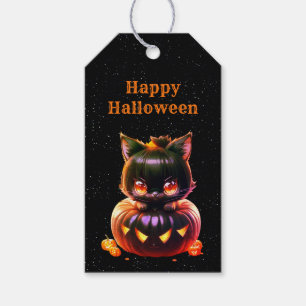 Halloween Party Black Cat Pumpkin Horror Scary Gift Tags