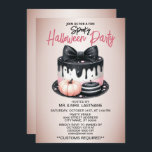 Halloween Party Black Pink Cake Treat Spooky Invitation<br><div class="desc">Halloween Party Black Pink Cake Treat Spooky Invitation. Unique,  beautiful,  stylish design. Easy to be personalized. Font style,  size and colours can be changed. Matching items are available.</div>