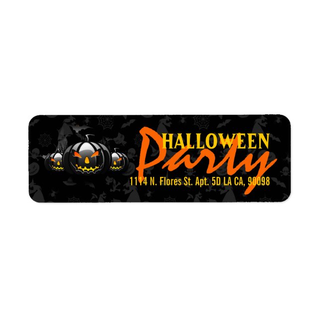 Halloween Party Black Pumpkins Goth Style (Front)