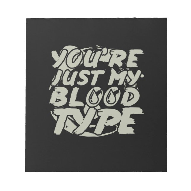 Halloween Party Blood Notepad (Front)