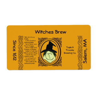 Halloween Party Bottle Labels