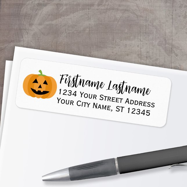 Halloween Party - Citrouille mignon Adresse de ret (Personalized Return Address Label)