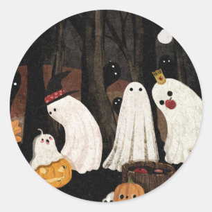 Halloween Party Classic Round Sticker