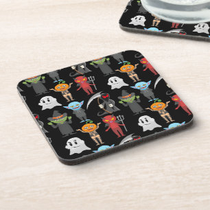 Halloween Party Cork-Backed Coasters