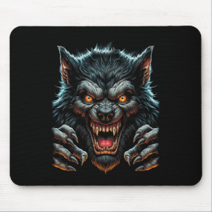 Halloween Party Costume Angry Werewolf Wolfman Mouse Pad
