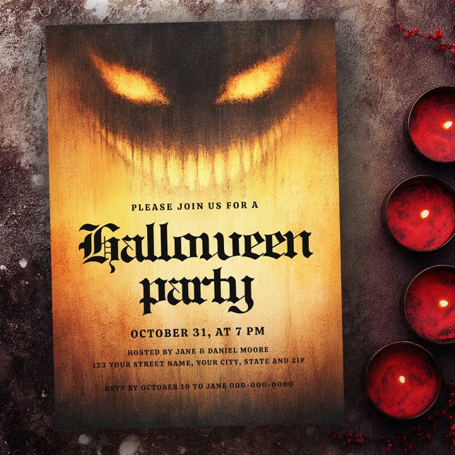 Halloween party creepy ghost demon invitation (Halloween party creepy ghost demon invitation)
