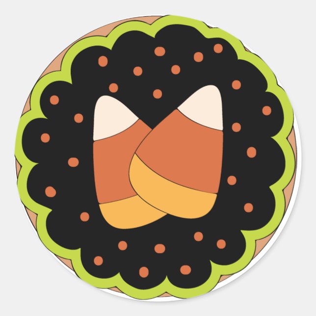 Halloween Party Cupcake Toppers Stickers (Front)