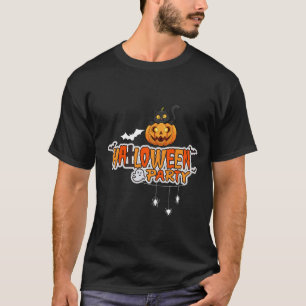 Halloween Party Cute Black Cat in Pumpkin T-Shirt