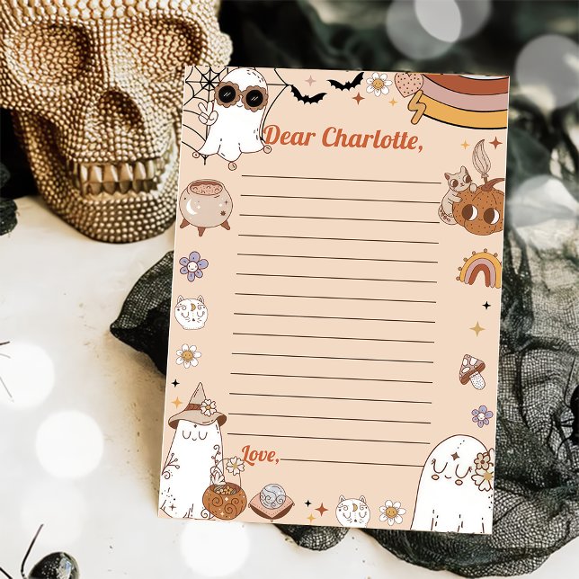  Halloween Party Cute Ghost Time Capsule Note  Thank You Card (Creator Uploaded)