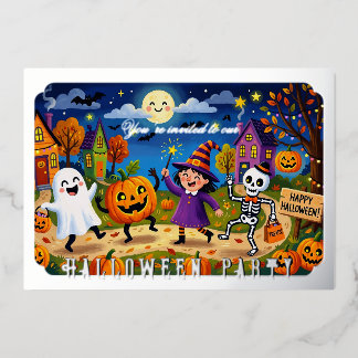Halloween Party - Cute Illustration & Silver Kids