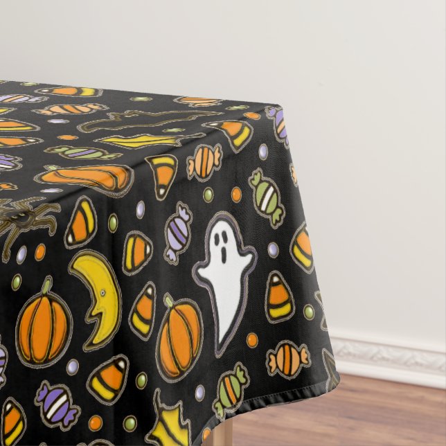 Halloween Party Decor Tablecloth (In Situ)