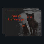Halloween Party Evil Black Cat And Dog Invitation<br><div class="desc">Halloween Party Evil Black Cat And Dog Invitation. Unique,  beautiful,  stylish design. Easy to be personalized. Font style,  size and colours can be changed. Matching items are available.</div>