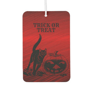 Halloween Party Evil Black Cat Pumpkin Red Scary Air Freshener