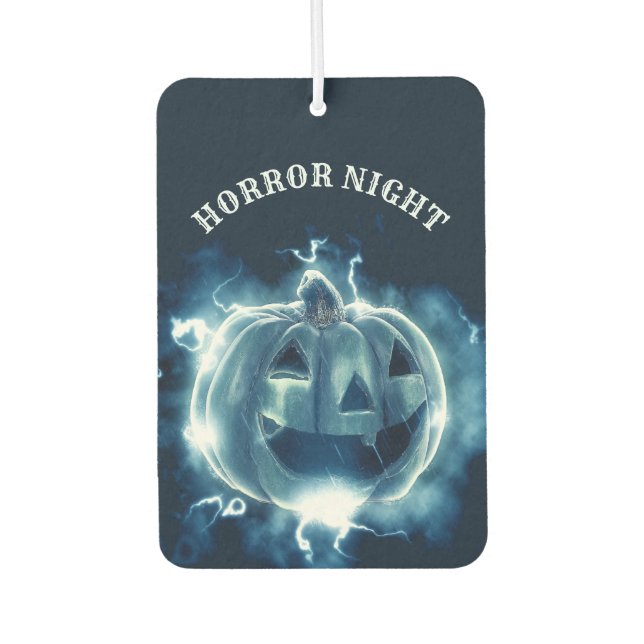 Halloween Party Evil Blue Pumpkin Horror Scary Air Freshener (Front)