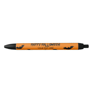 Halloween party favor pens with spooky black bats