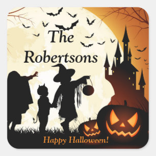 Halloween Party Favour Candy Bag Sticker Label