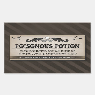 Halloween Party Food or Drink Black & Brown Label