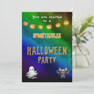 Halloween Party for Kids colourful cute Invitation