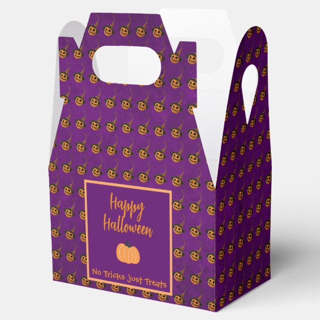 Halloween party for kids jack o lantern pumpkins favor box (Opened)