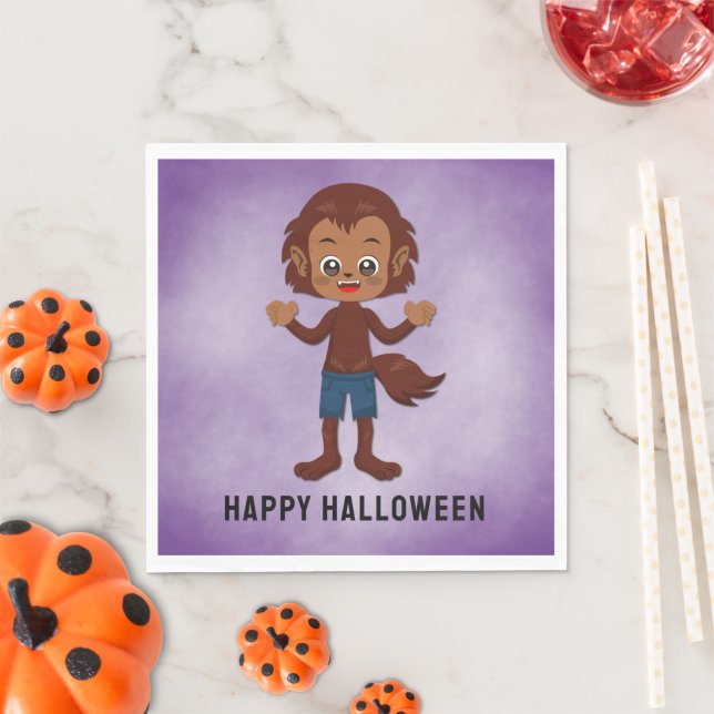Halloween Party for Kids Werewolf Paper Napkin (Creator Uploaded)