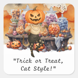 Halloween Party for Siamese Cat lovers Square Sticker
