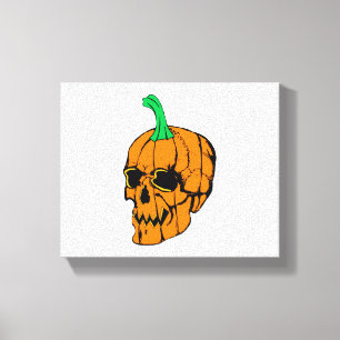 Halloween Party Funny Halloween Pumpkin Canvas Print