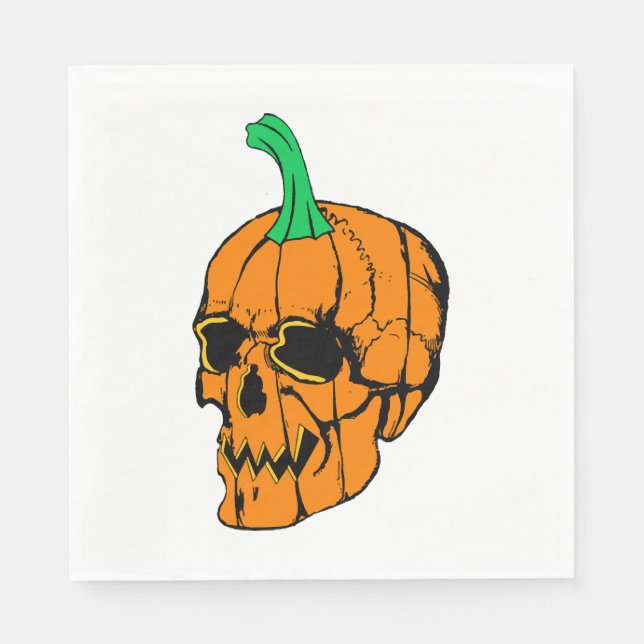 Halloween Party Funny Halloween Pumpkin Napkin (Front)