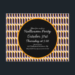 Halloween Party Geometrical Shapes Lines Postcard<br><div class="desc">Halloween Party Invitation with Geometrical Pattern</div>