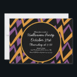Halloween Party Geometrical Zig Zag Invitation<br><div class="desc">Halloween Party Invitation with Geometrical Pattern Zig Zag</div>