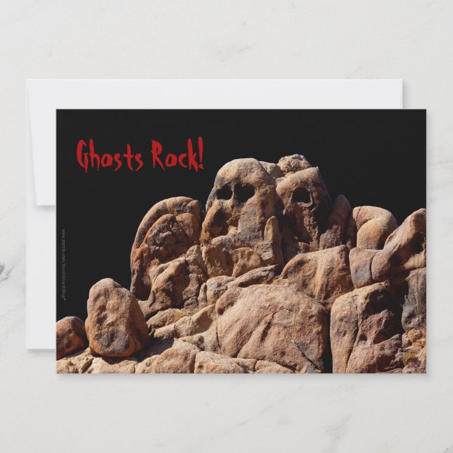 Halloween Party Ghosts Rock Invitation (Front)
