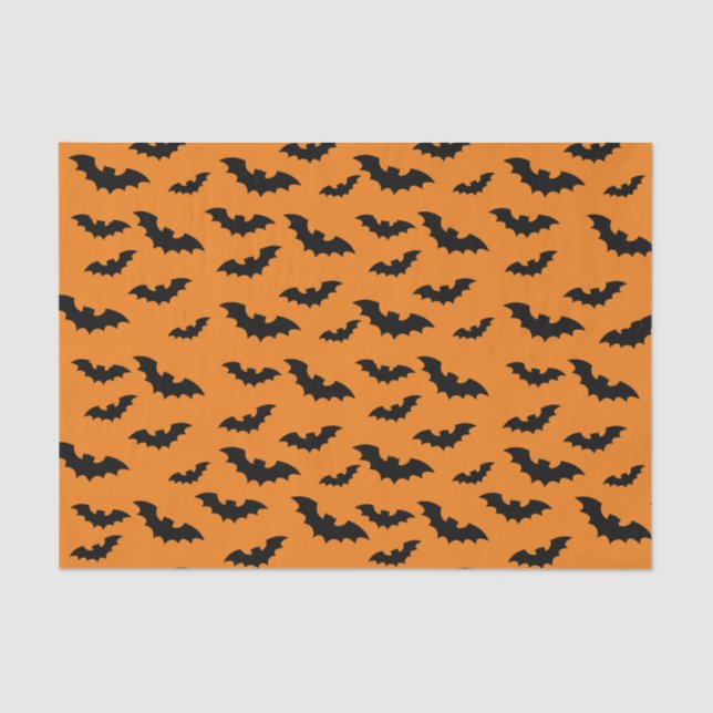 Halloween party gift filler tissue paper with bats (Front)