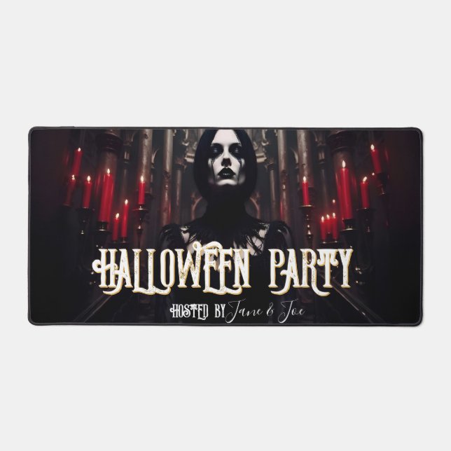 Halloween Party – Gothic Dark Invitation Desk Mat (Front)