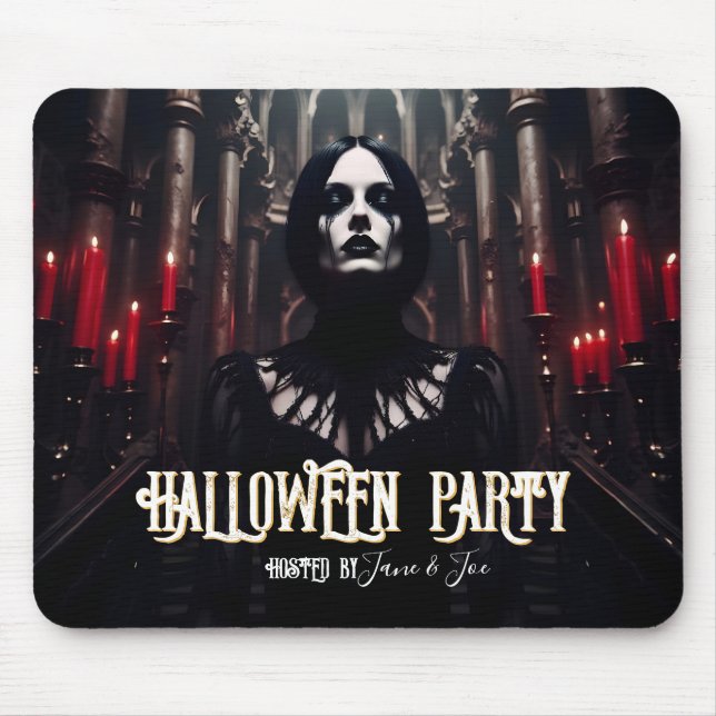 Halloween Party – Gothic Dark Invitation Mouse Pad (Front)