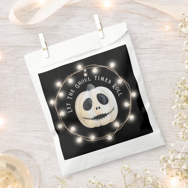 Halloween Party Gothic Pumpkin Face Favour Bag (Clipped)